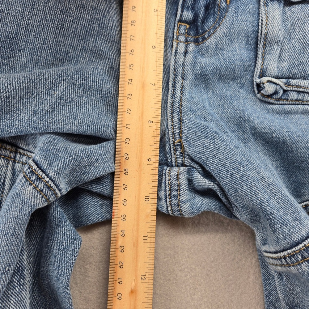 PacSun Puddle Zip Off Low Rise Denim Cargo Pants Medium Wash Jeans Womens Size M - Picture 12 of 13